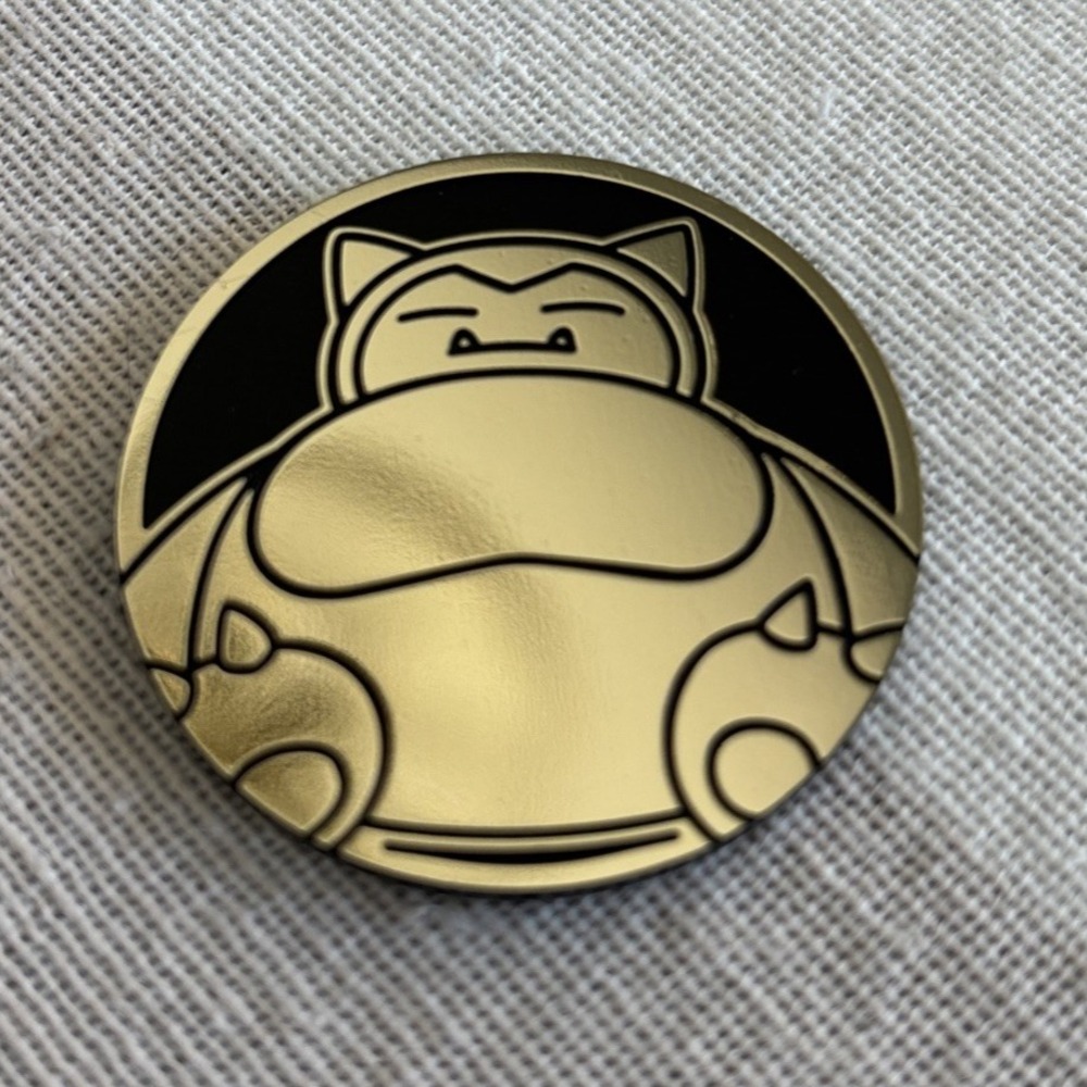 Pokemon TCG Snorlax Coins 20 Pack Gold Black Official Collectible CCG Accessory